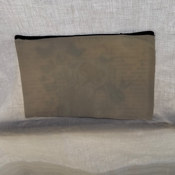 Canvas Butterfly Print Pouch - Blue/Tan - Picture 2 of 3